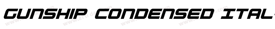 Gunship Condensed Ital字体转换